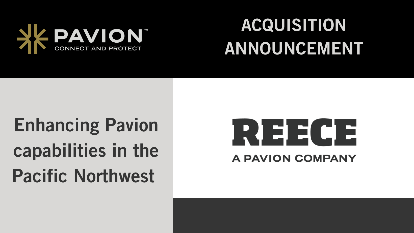 Reece Acquisition by Pavion